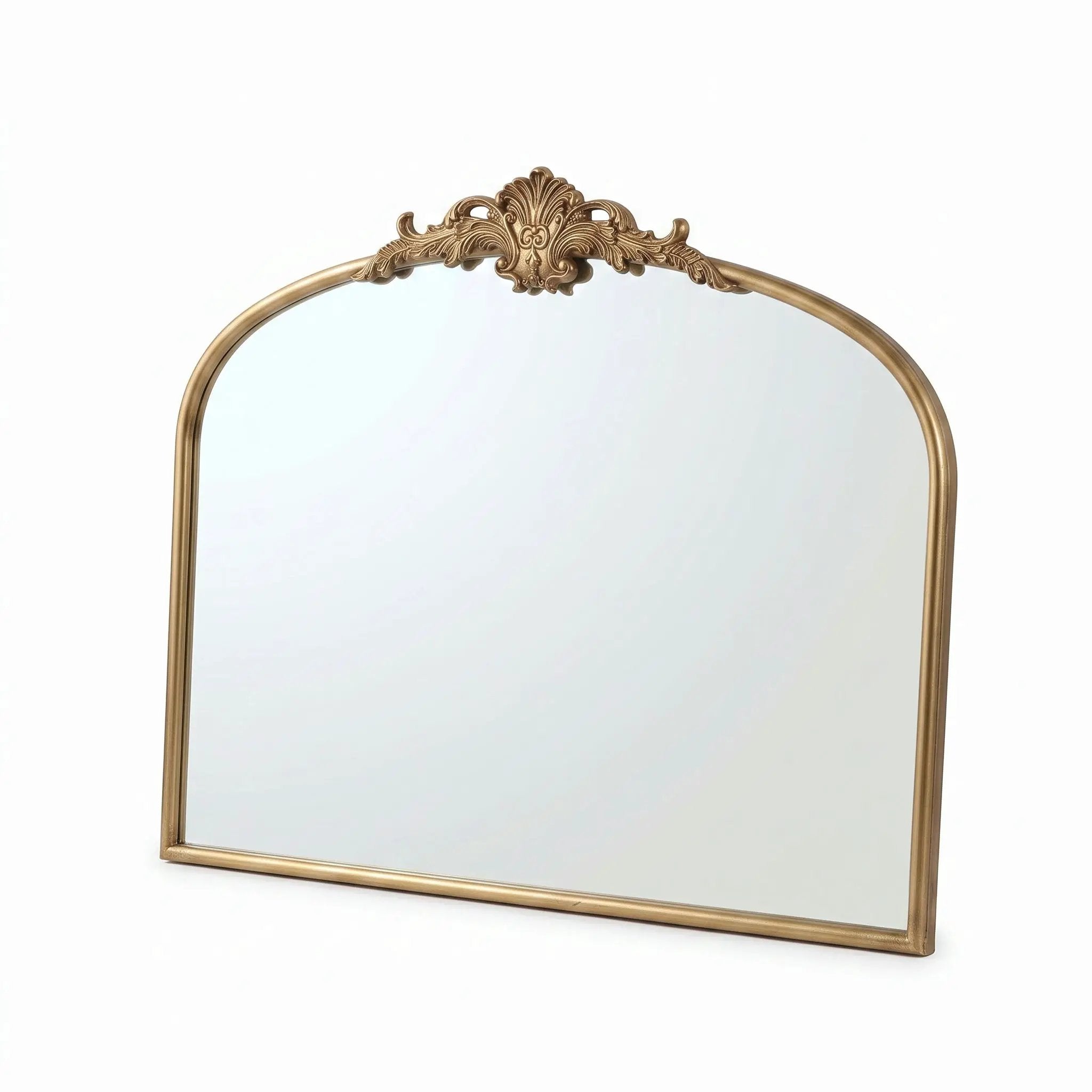 32''x24.4'' Baroque Vintage Arched Wall Mirror by HouseOfZazla