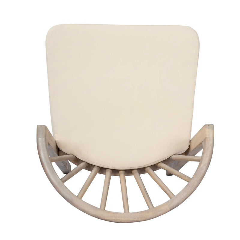 Outdoor Dining Chairs Set of 2 with Acacia Wood and Cream Washable Cushions by HouseOfZazla