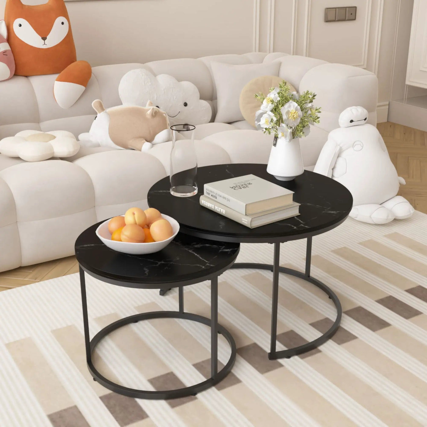 Round Nesting Coffee Table (Set of 2) by HouseOfZazla