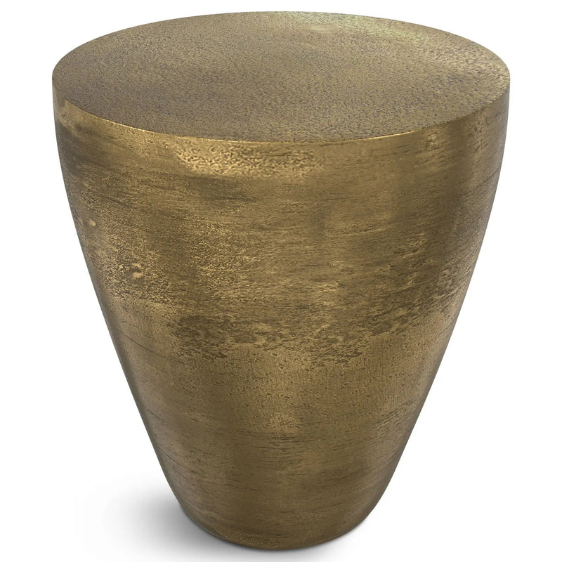 Cavan - Cast Aluminum Side Table - Antique Brass by HouseOfZazla