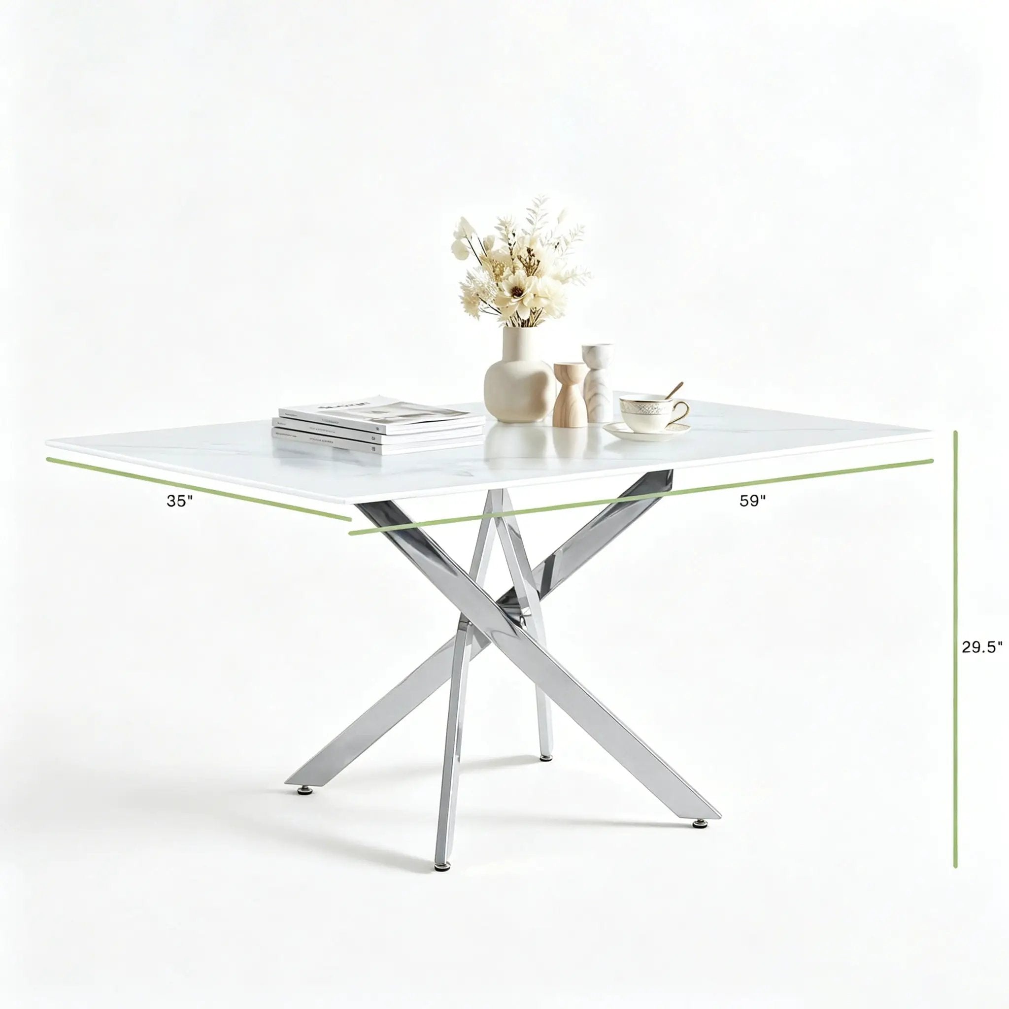 Modern Rectangular Table For Dining Room by HouseOfZazla