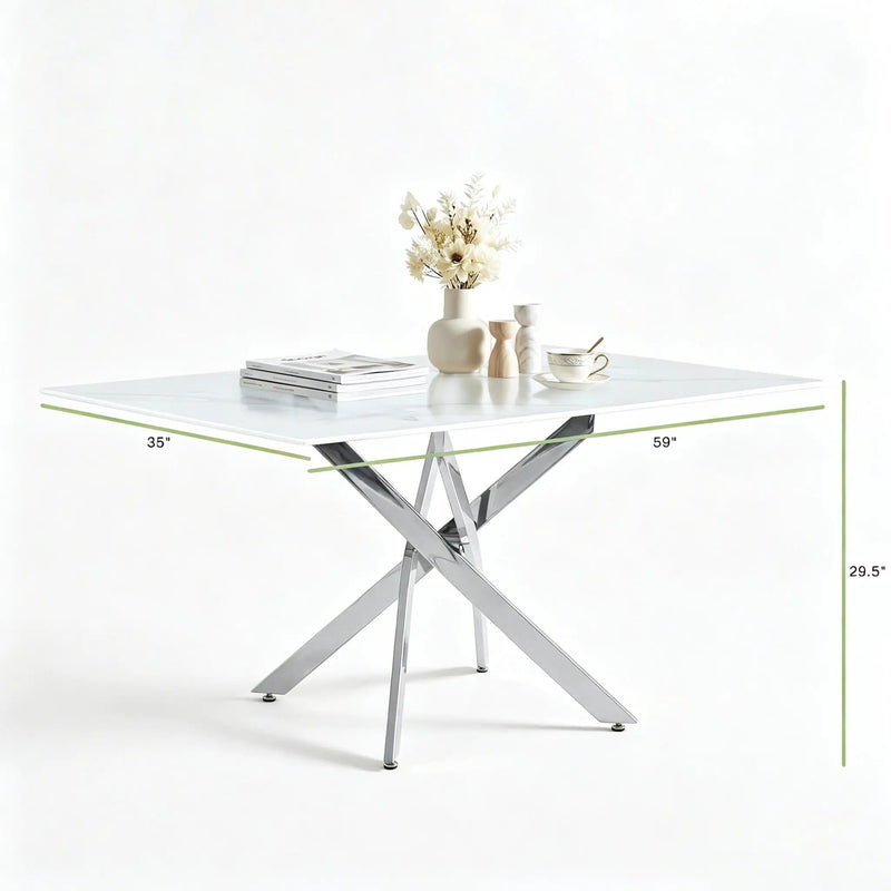 Modern Rectangular Table For Dining Room by HouseOfZazla