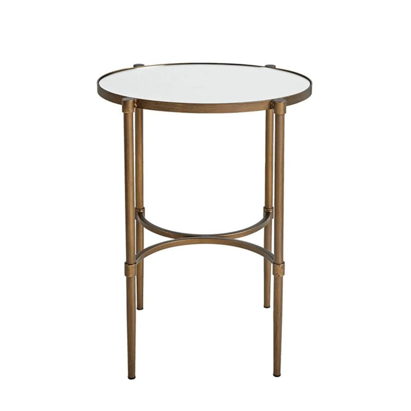 Bedford - Oval Mirror Accent Table - Antique Bronze by Unique Piece Furniture
