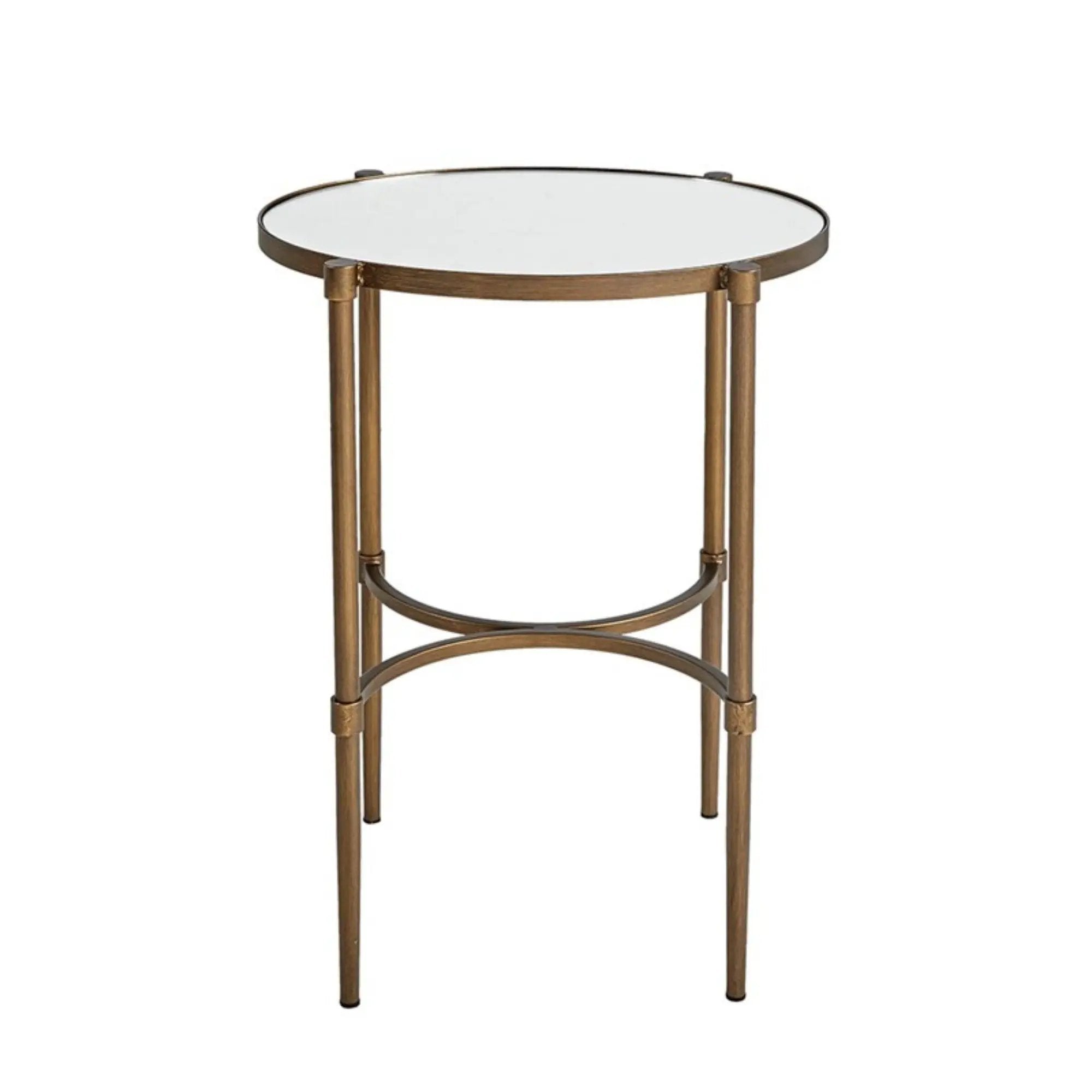 Bedford - Oval Mirror Accent Table - Antique Bronze by HouseOfZazla