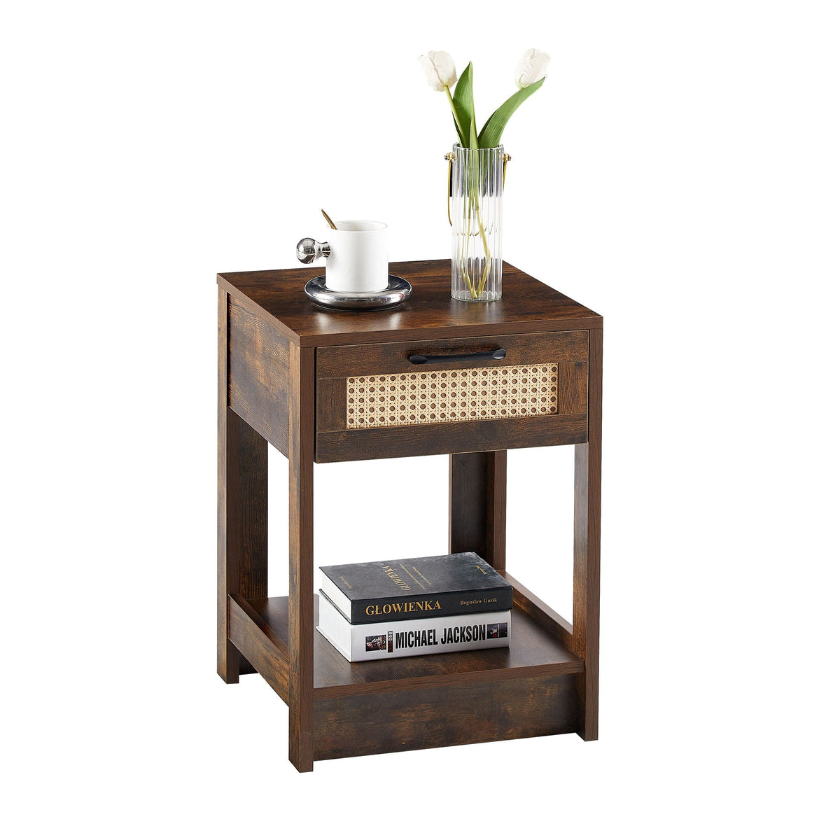 Modern Rattan Nightstand with Functional Drawer - Available in 3 Colors, photo 20 of 40
