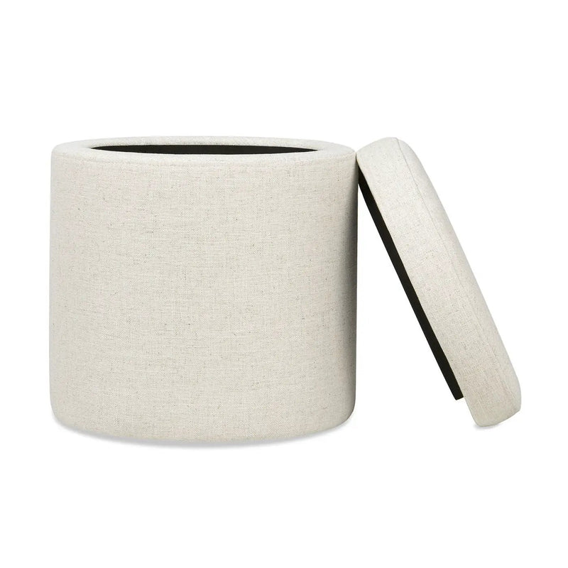 Brandy - Round Upholstered Storage Ottoman With Accent by Unique Piece Furniture