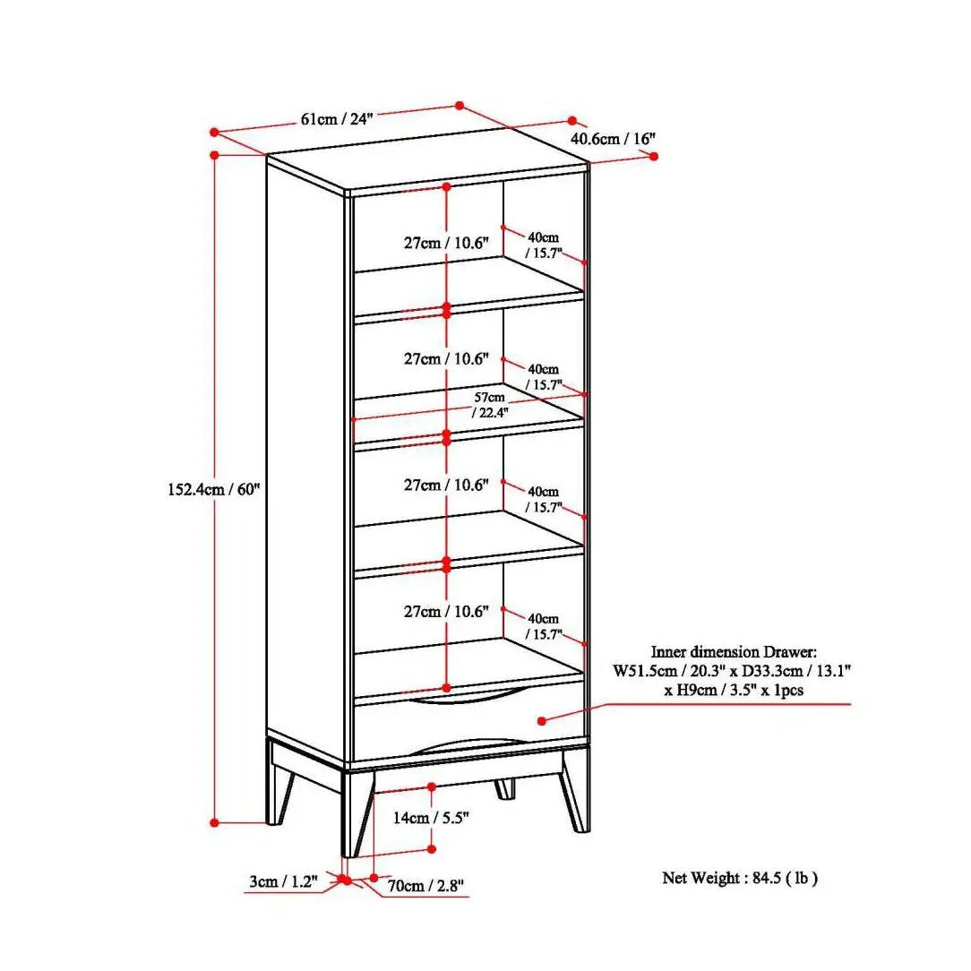 Harper - Handcrafted Bookcase With Storage by HouseOfZazla