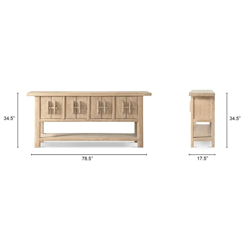 Rowan - Sideboard With Lower Shelf - Natural by HouseOfZazla