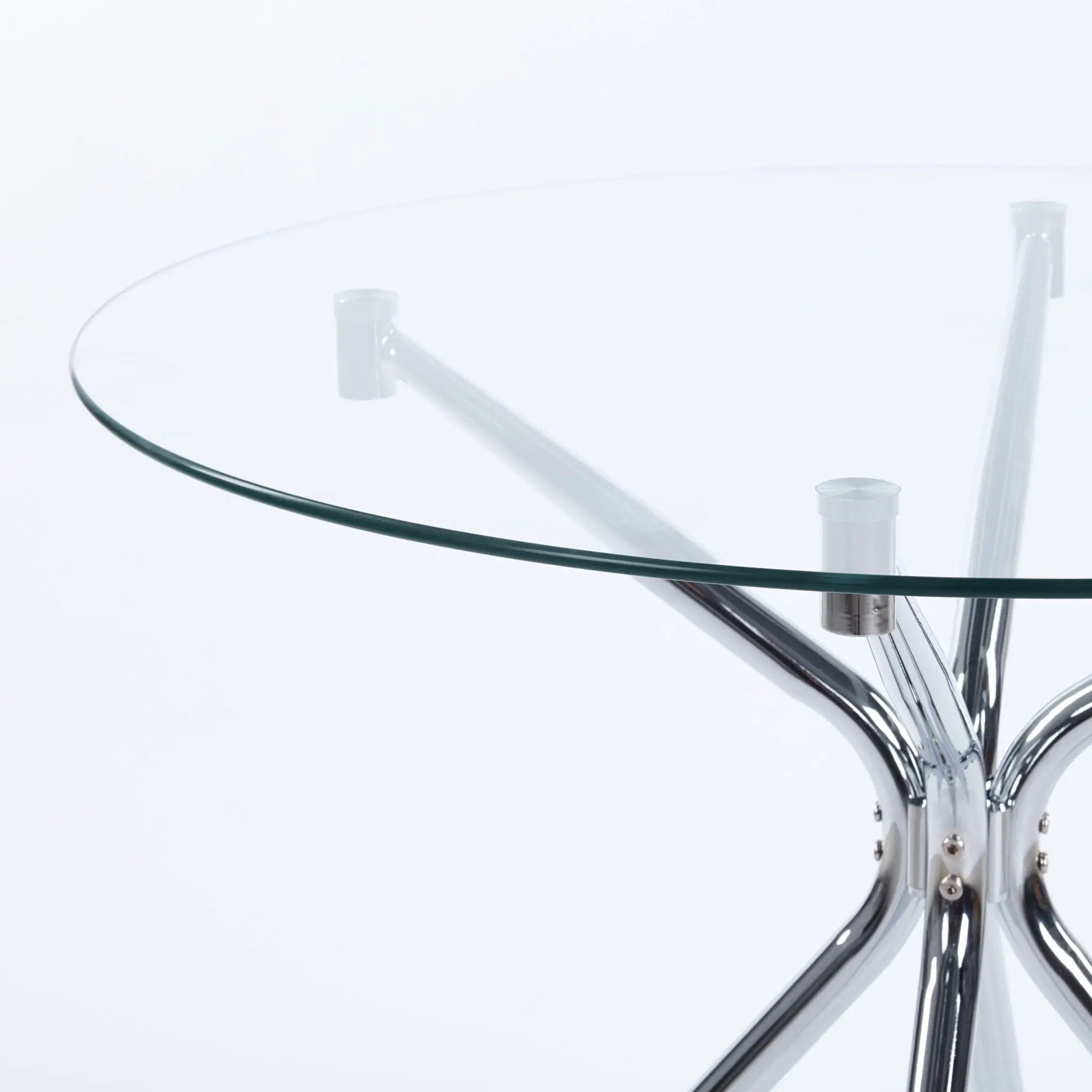 Compact Dining Table With Glass Top by Unique Piece Furniture