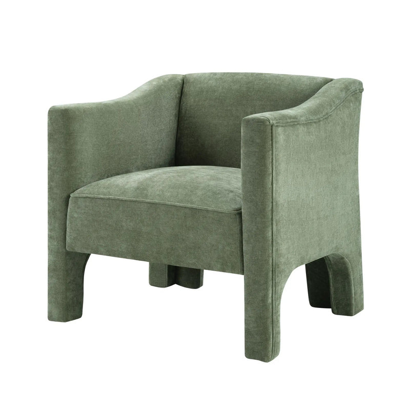 Barrel Accent Chair With Enclosed Arms by HouseOfZazla