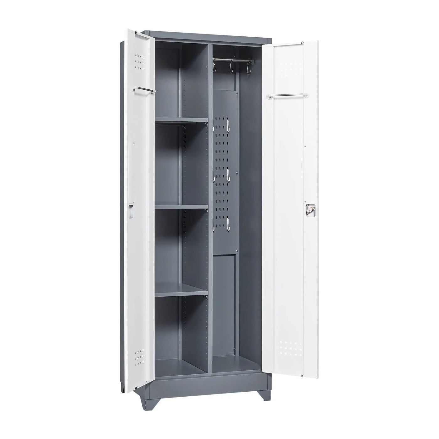 Lockers With Locking Doors, Adjustable Shelves, High Broom Tool Storage Cabinet by HouseOfZazla