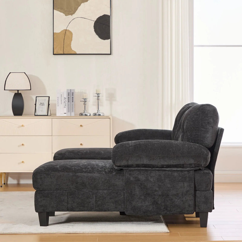 U-Shaped Sectional Sofa 103.5" Fabric Couch With Dual Chaise Lounges, Storage Pockets, Armrest Pillows by HouseOfZazla