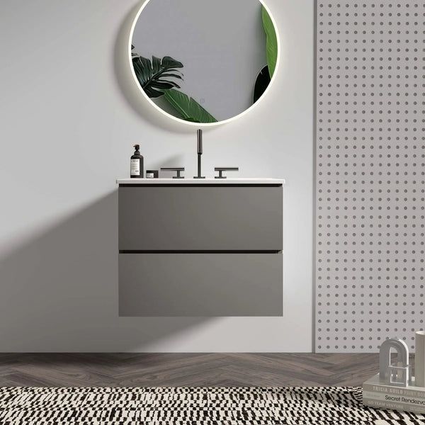 TIA 24" Wall Mount Space Grey Bathroom Vanity