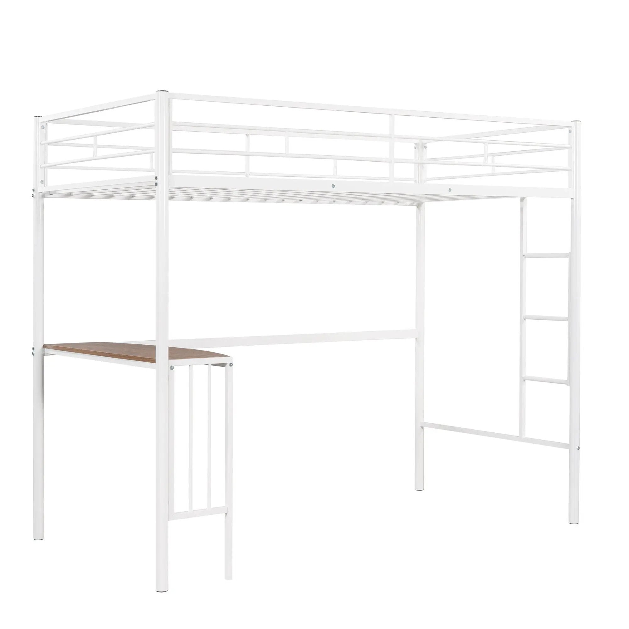 Bunk Bed With Desk, Ladder And Quality Slats For Bedroom