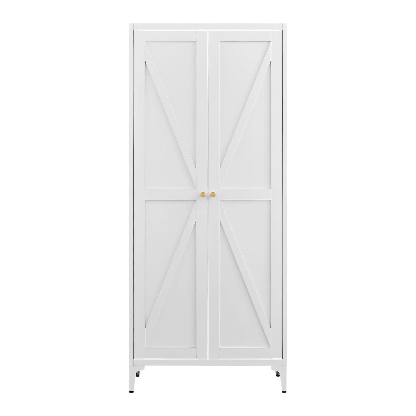 Adjustable 2 Door Kitchen Pantry Cabinet With Striped Design by HouseOfZazla