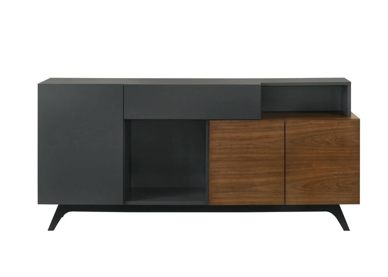 Destin- Ceramic Server - Walnut / Black by Unique Piece Furniture