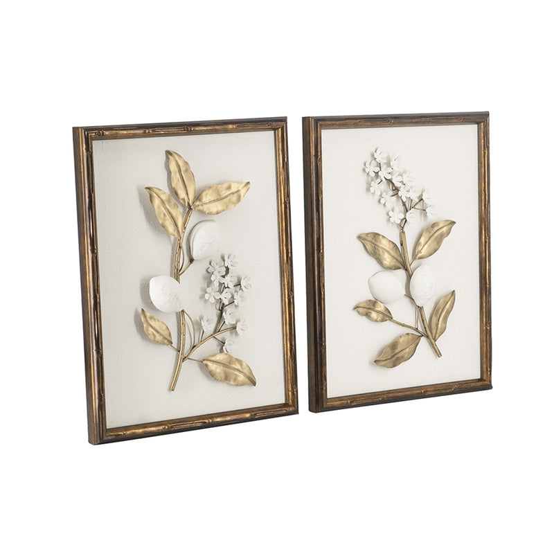 Set of 2 Distressed Brown Frame Decorative Accessories by HouseOfZazla