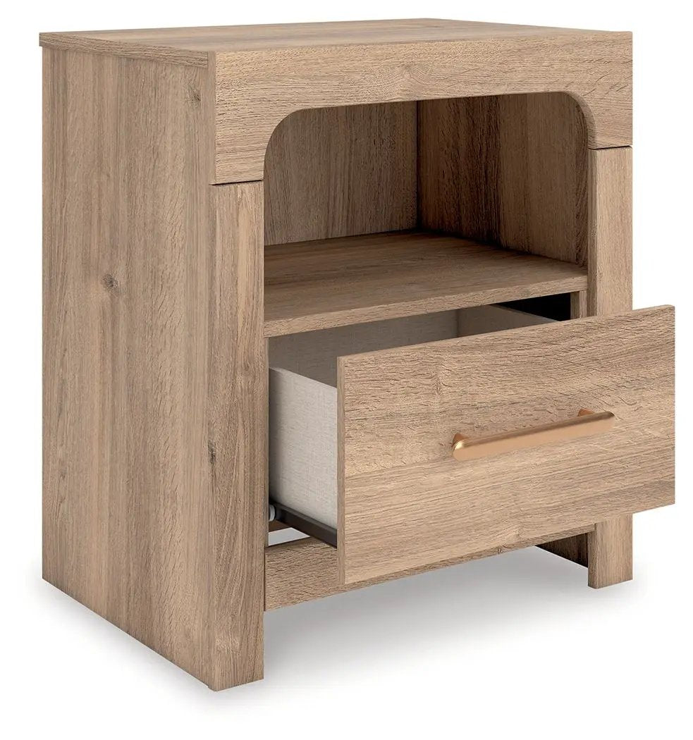 Kinlanni - One Drawer Night Stand - Tan by Unique Piece Furniture