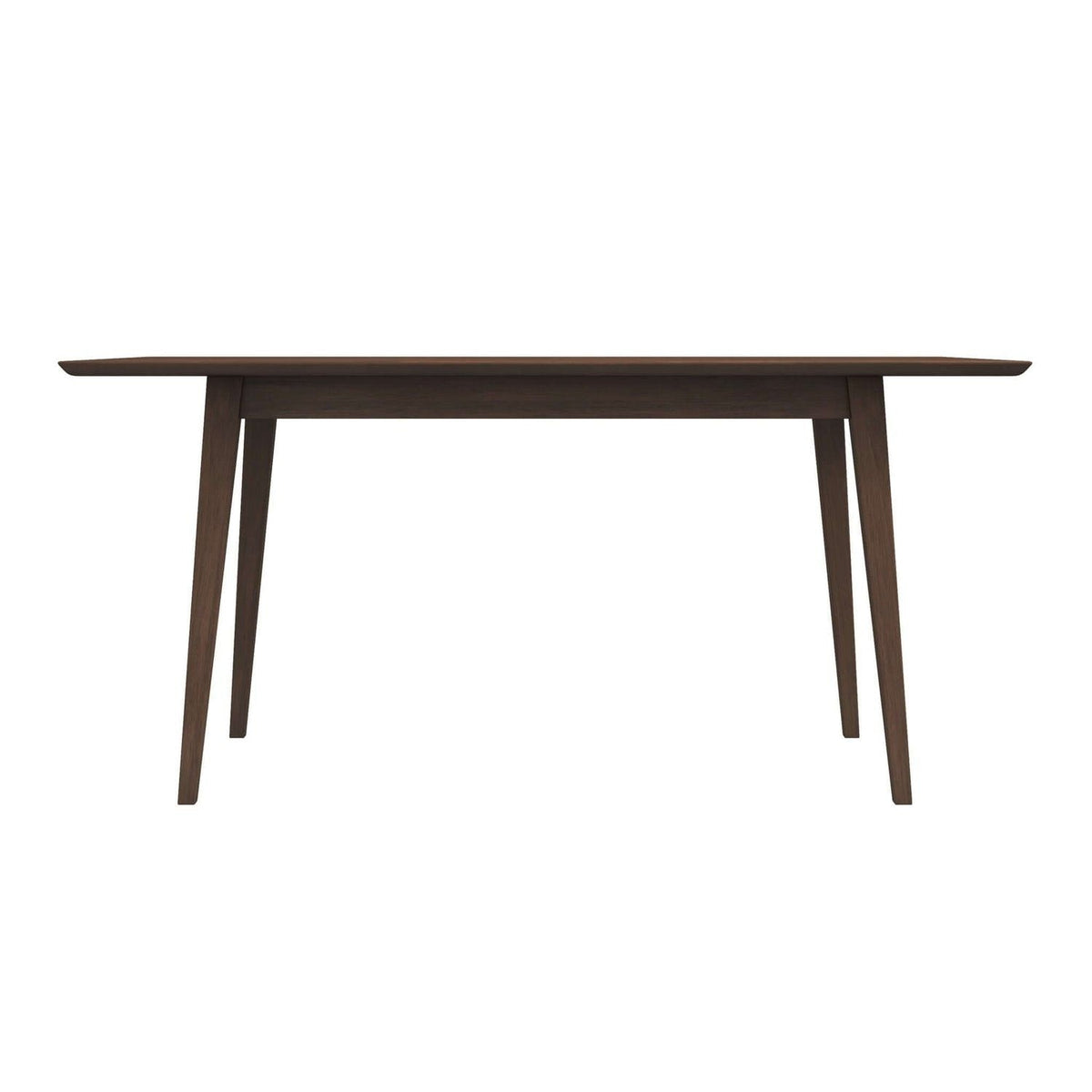 Rectangular Modern Dining Table with Solid Wood Construction – Dark Brown or White, photo 34 of 40