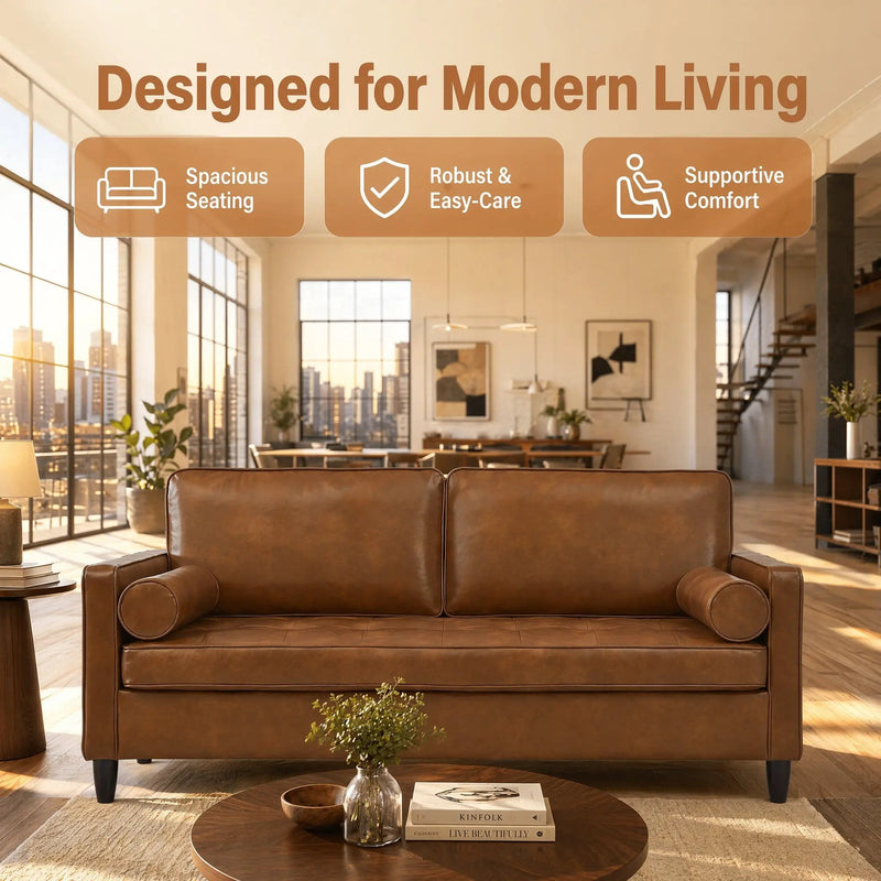 Classic Design Leather Couch by HouseOfZazla