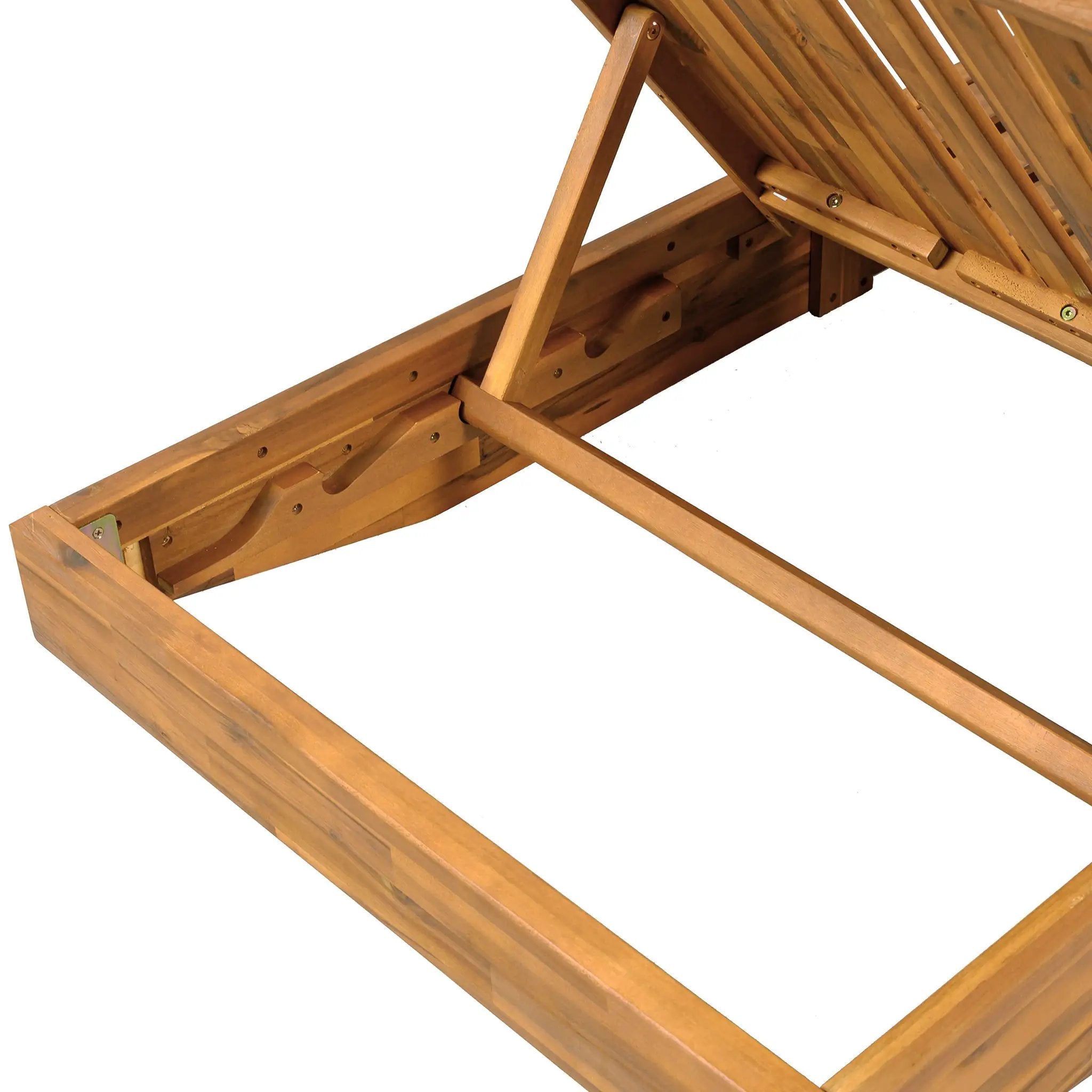 Modern Acacia Wood Outdoor Chaise Lounge by HouseOfZazla