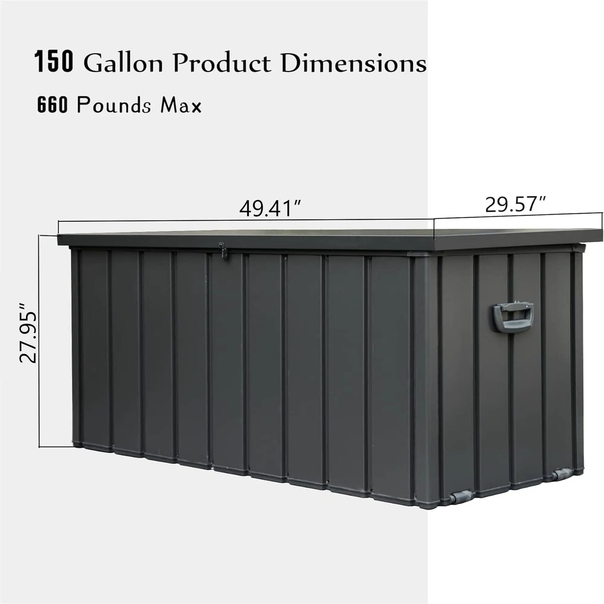 150 Gallon Outdoor Storage Deck Box Waterproof by HouseOfZazla