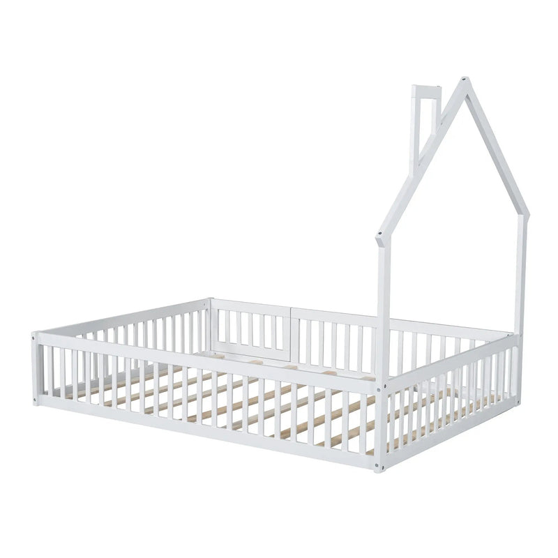House Platform Bed With Guardrail by Unique Piece Furniture