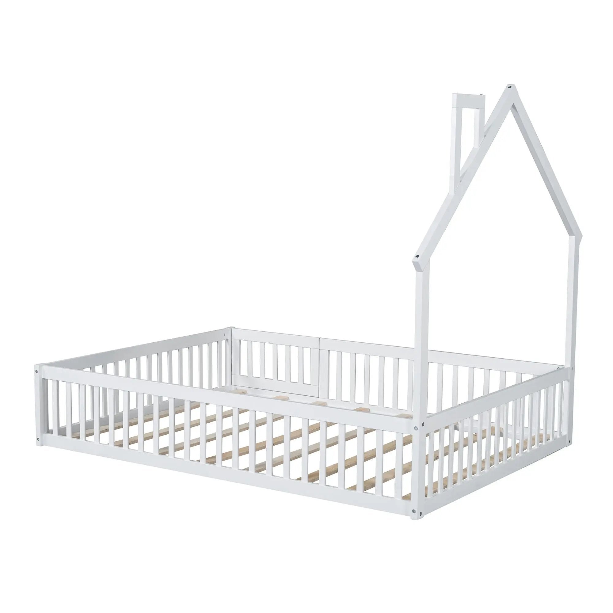 House Platform Bed With Guardrail