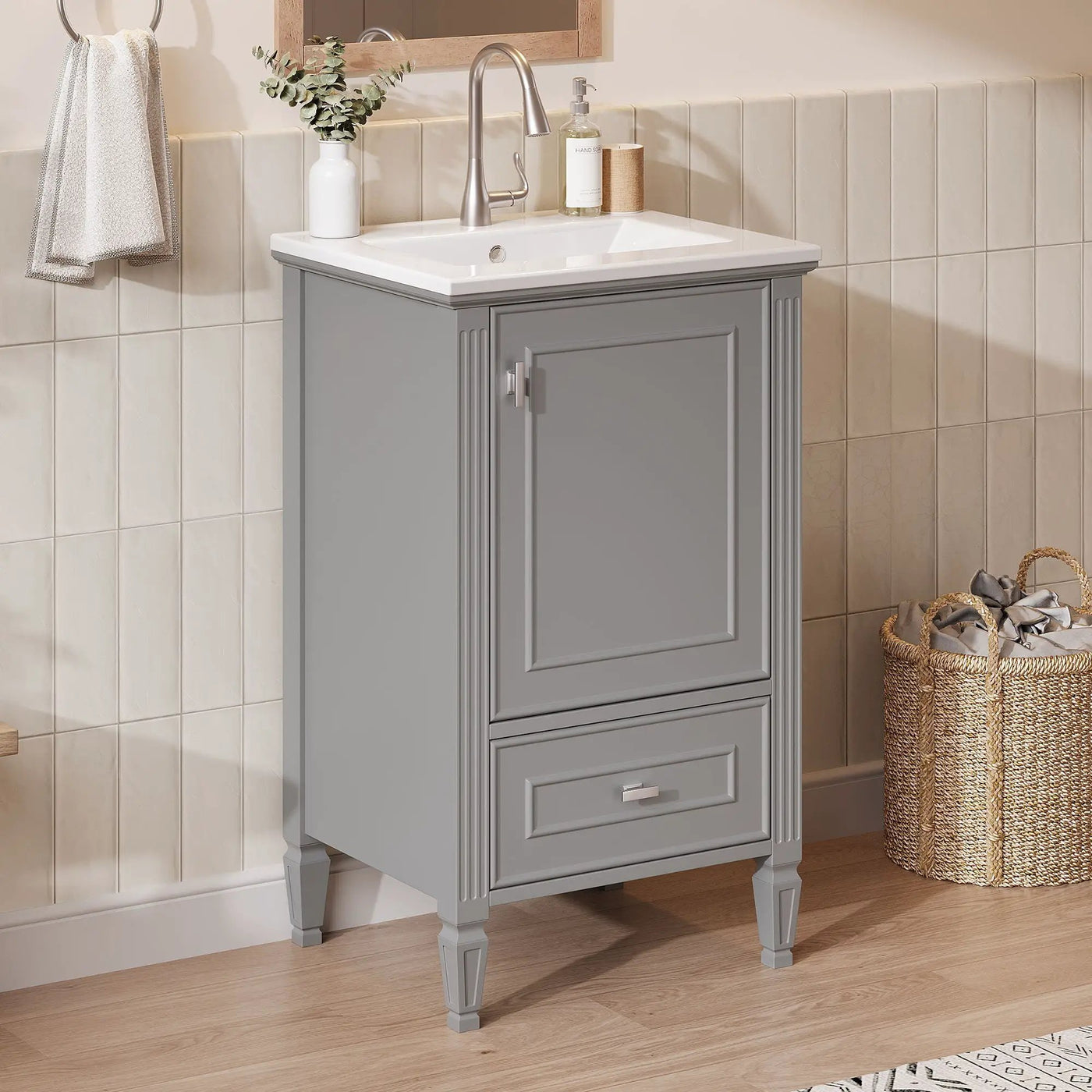 Retro Bathroom Vanity With Sink by HouseOfZazla