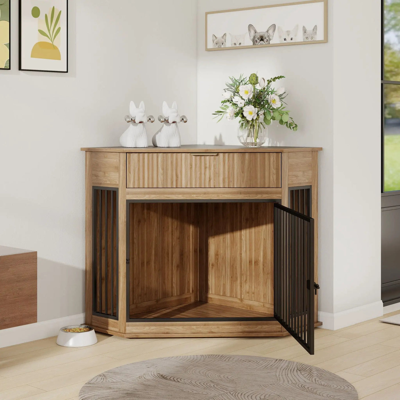 Corner Dog Crate by HouseOfZazla