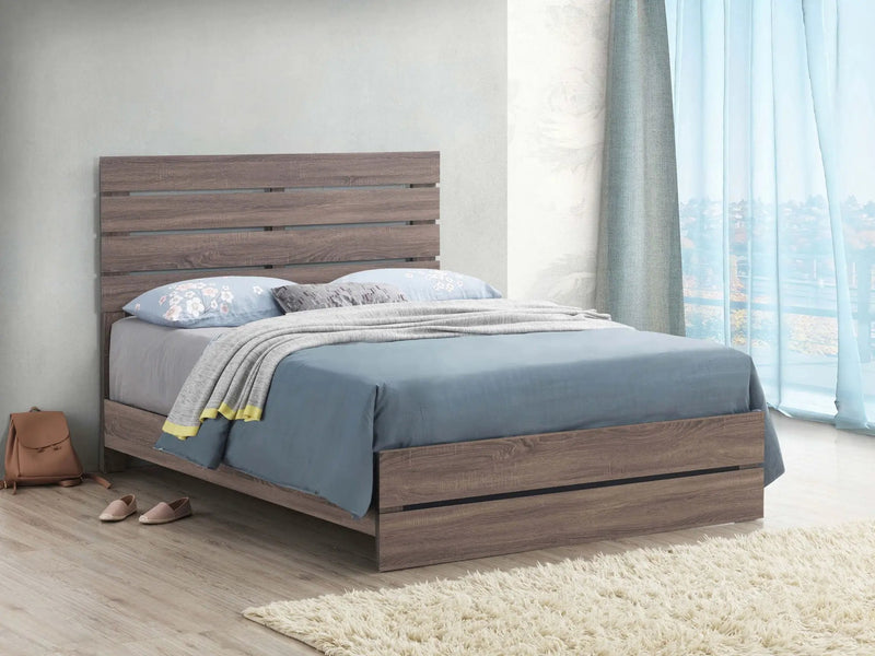 Brantford Wood Queen Panel Bed Barrel Oak by Unique Piece Furniture