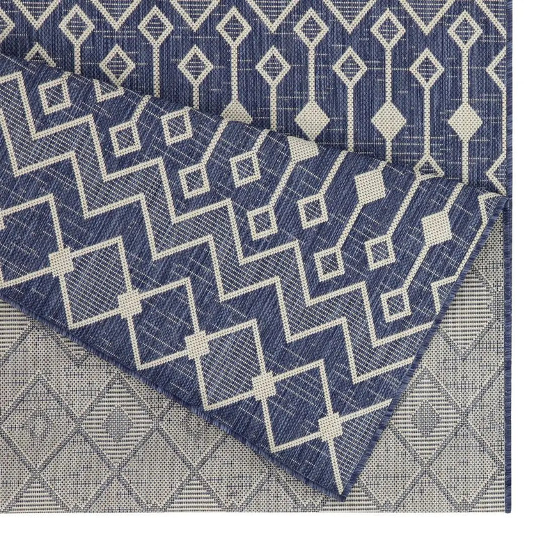 Sunshine - 5'3" X 7'3" Indoor & Outdoor Area Rug Polypropylene - Blue by HouseOfZazla