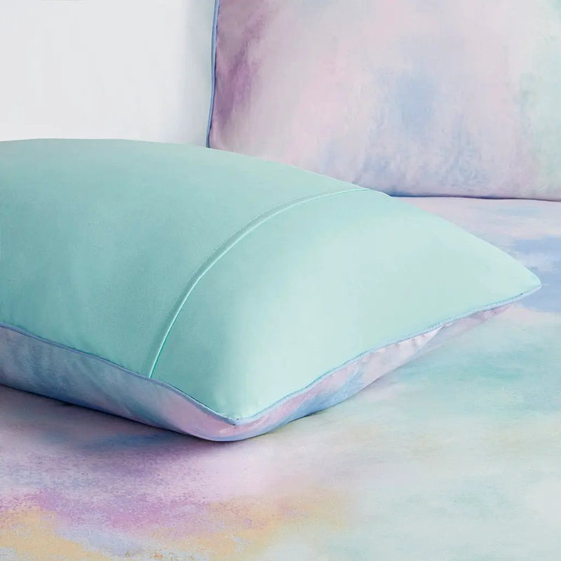 Twin/Twin XL Watercolor Tie Dye Printed Comforter Set with Throw Pillow by HouseOfZazla