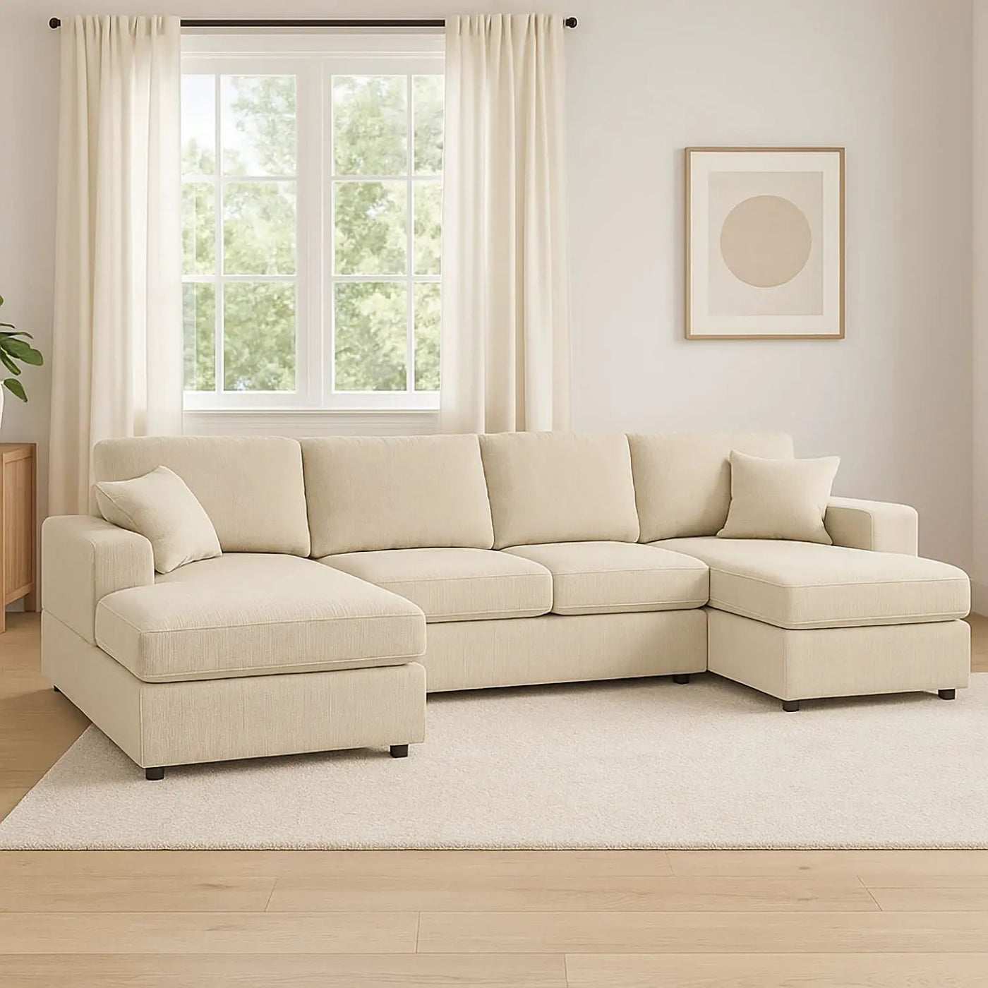 3 Piece Double Chaise Sectional Sofa by Unique Piece Furniture
