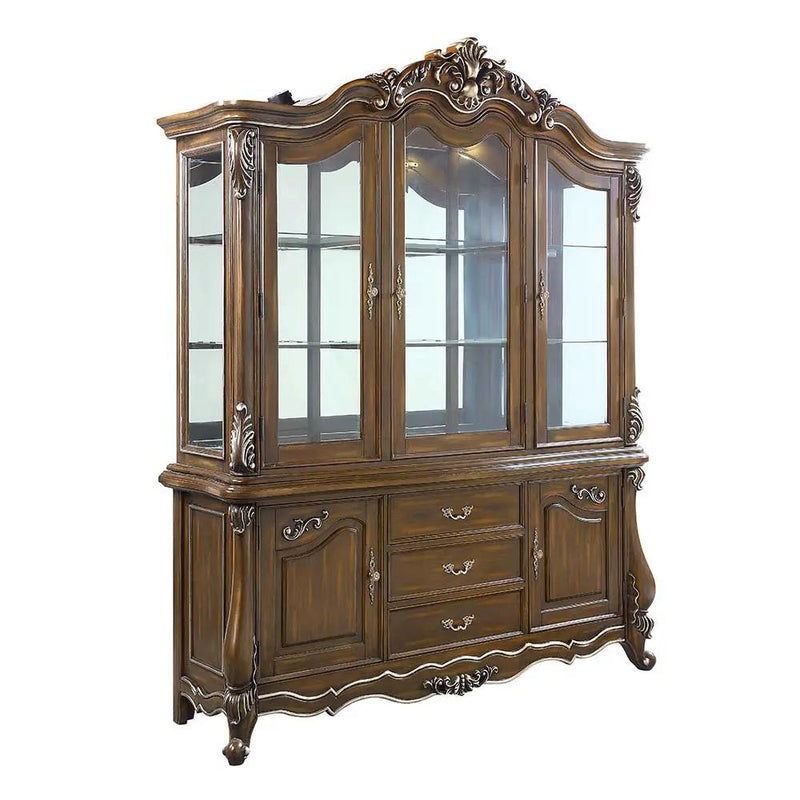 Latisha - Buffet & Hutch - Antique Oak by Unique Piece Furniture