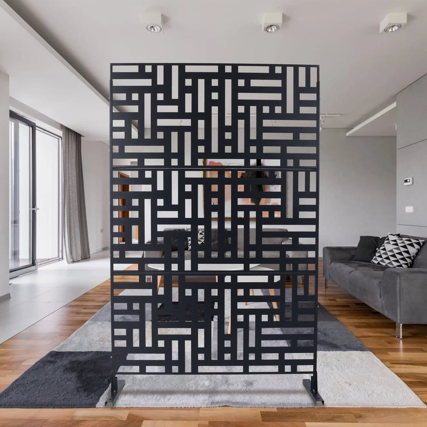 Decorative Freestanding Metal Privacy Screen For Indoor & Outdoor Use by HouseOfZazla