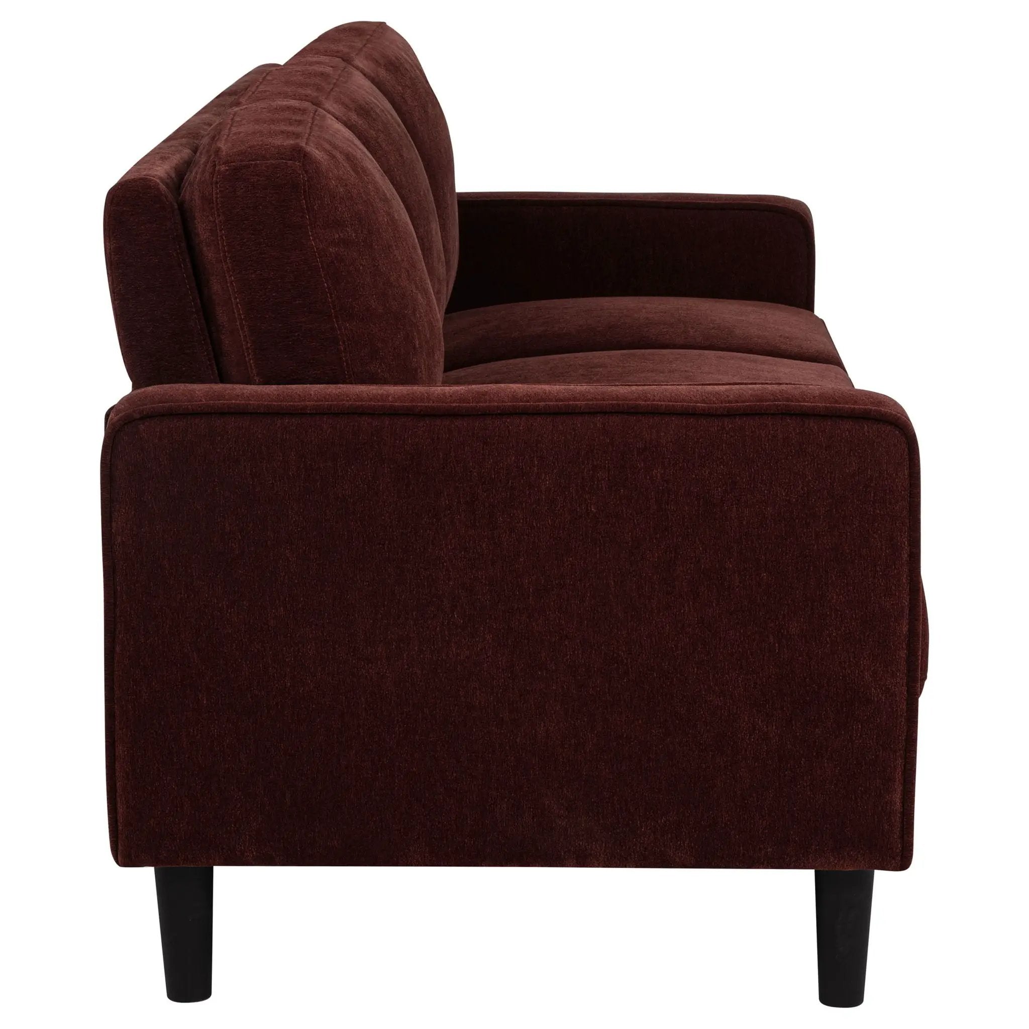 Ruth 2-piece Fabric Upholstered Track Arm Sofa Rust Red by Unique Piece Furniture
