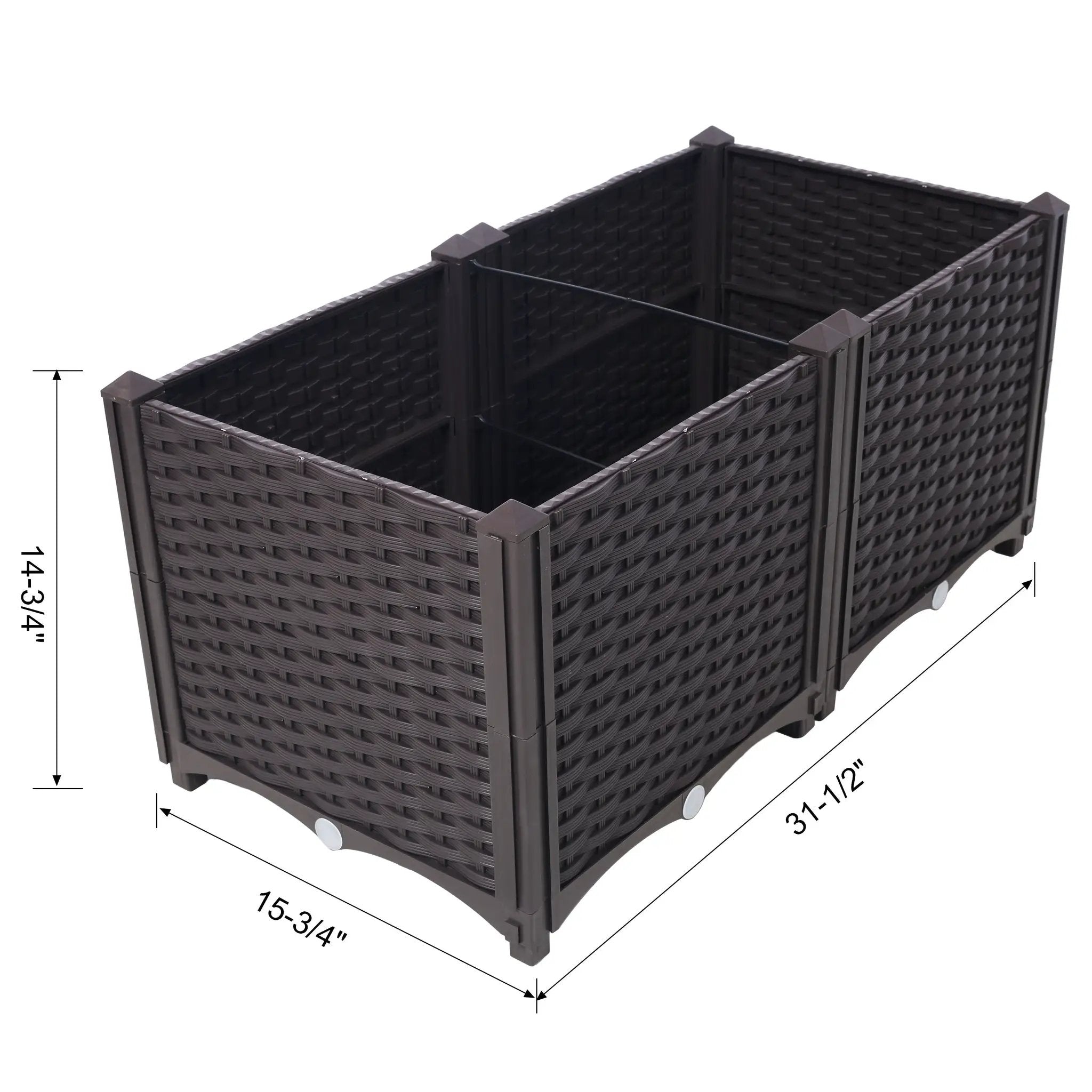 Deep Raised Garden Bed Plastic Planter Boxes by HouseOfZazla