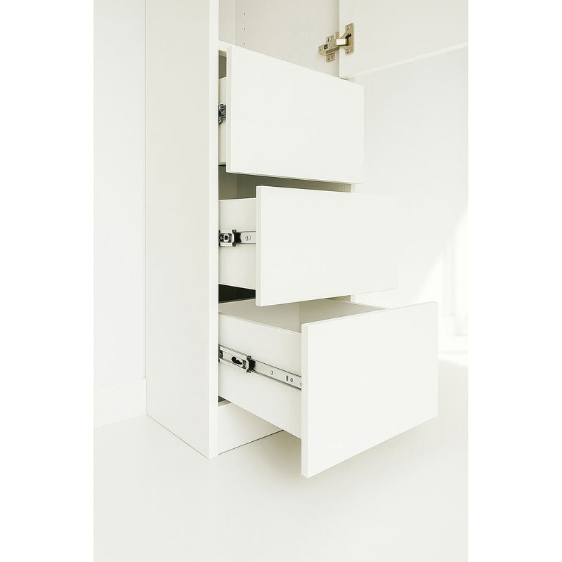 Elise - Modular Closet System With Mirror - White by HouseOfZazla
