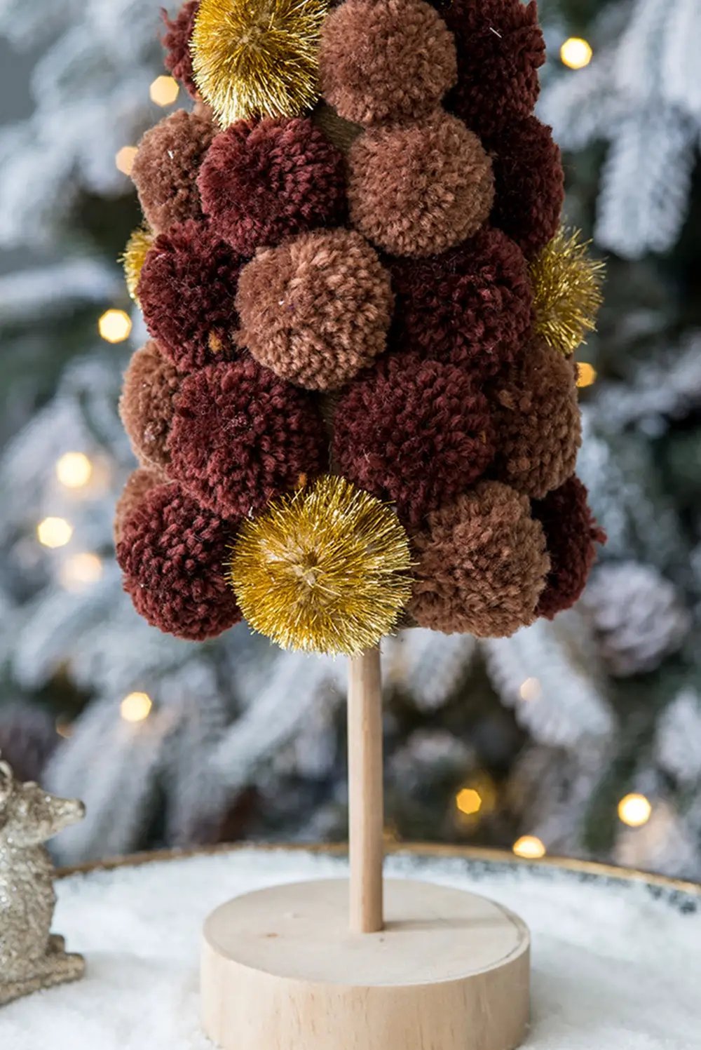 6.7x6.7x20" Tree Christmas Table Decor, Coffee by HouseOfZazla