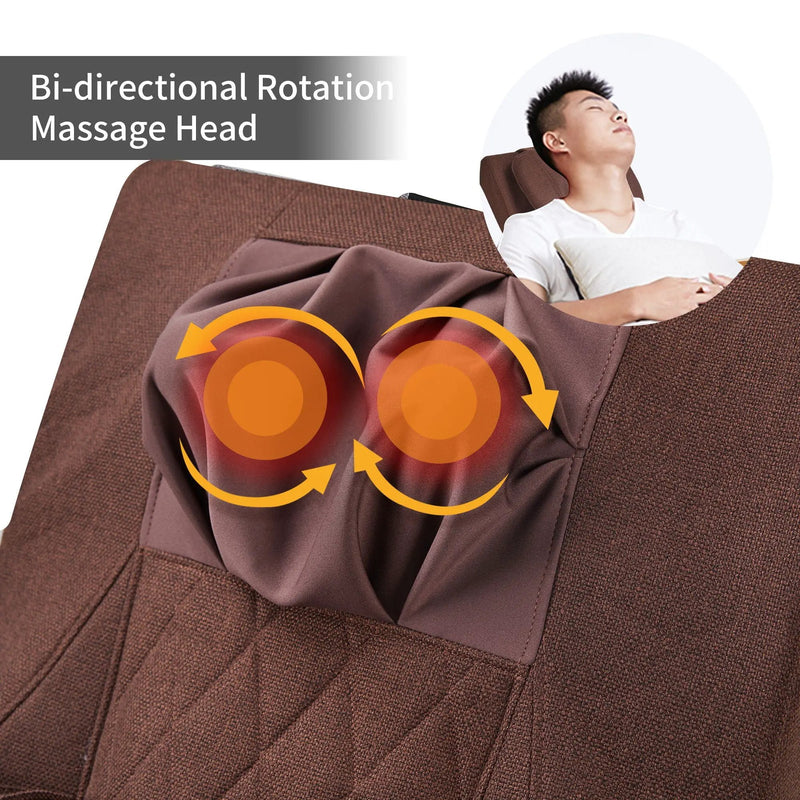 Full Massage Function Air Pressure Comfortable Relax Rocking Chair, Lounge Chair Relax Chair With Cushion - Brown by Unique Piece Furniture