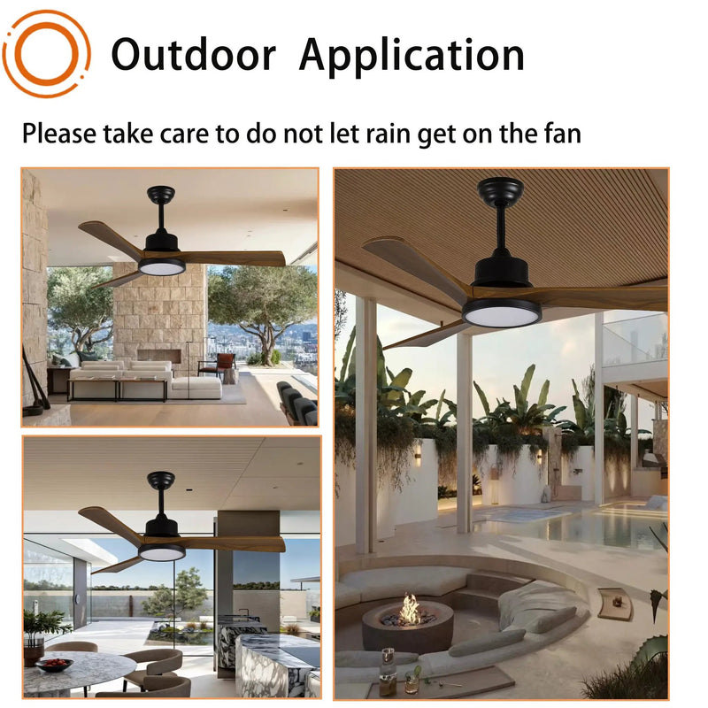 42-Inch Ceiling Fan with Light for Bedroom by HouseOfZazla