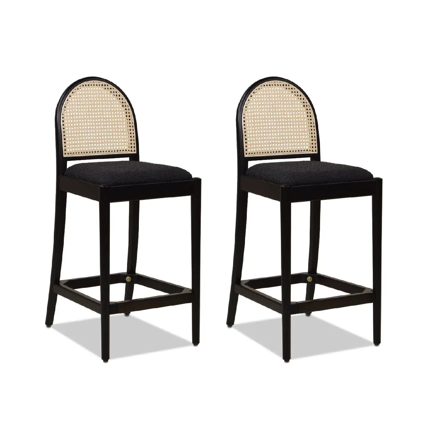 Panama - Curved Back Cane Counter Stool (Set of 2) by Unique Piece Furniture