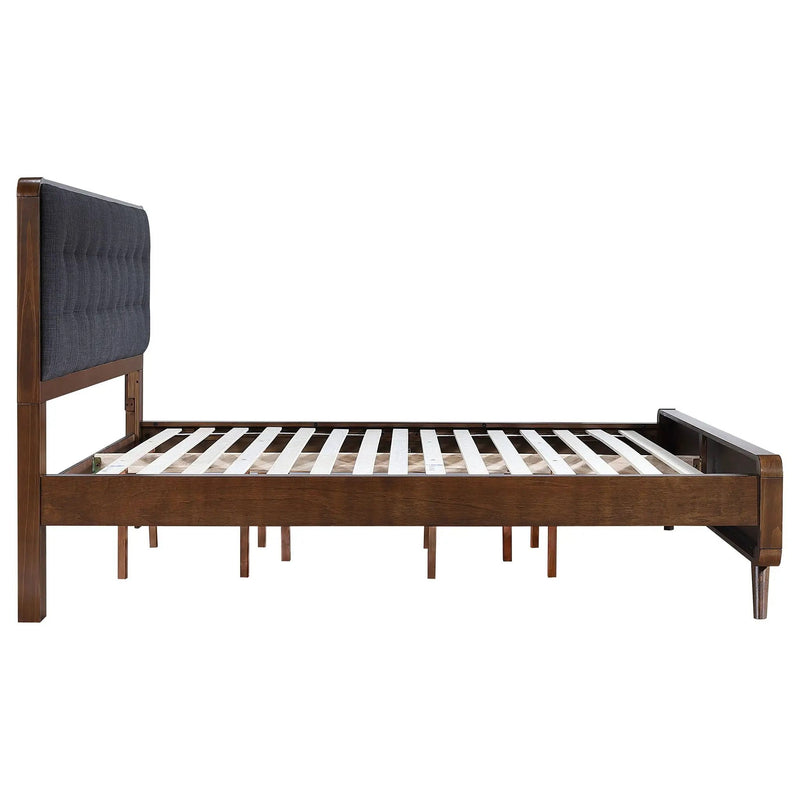Robyn Wood California King Platform Bed Dark Walnut by Unique Piece Furniture