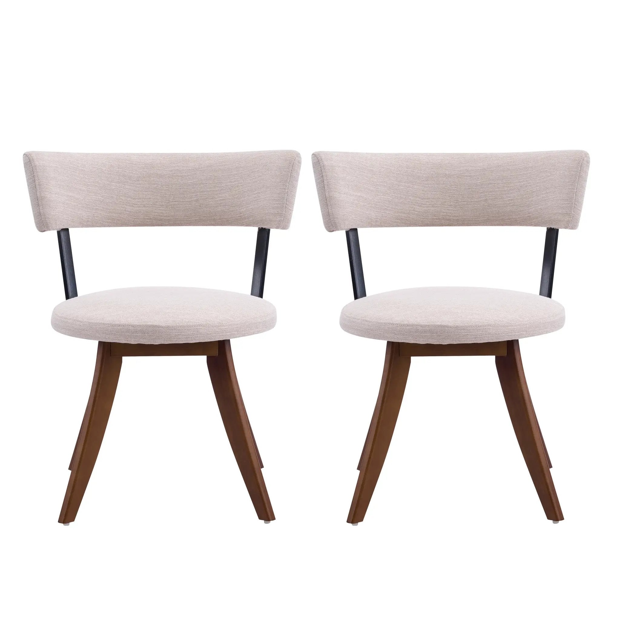 Modern Upholstered Dining Chairs with Curved Back by HouseOfZazla