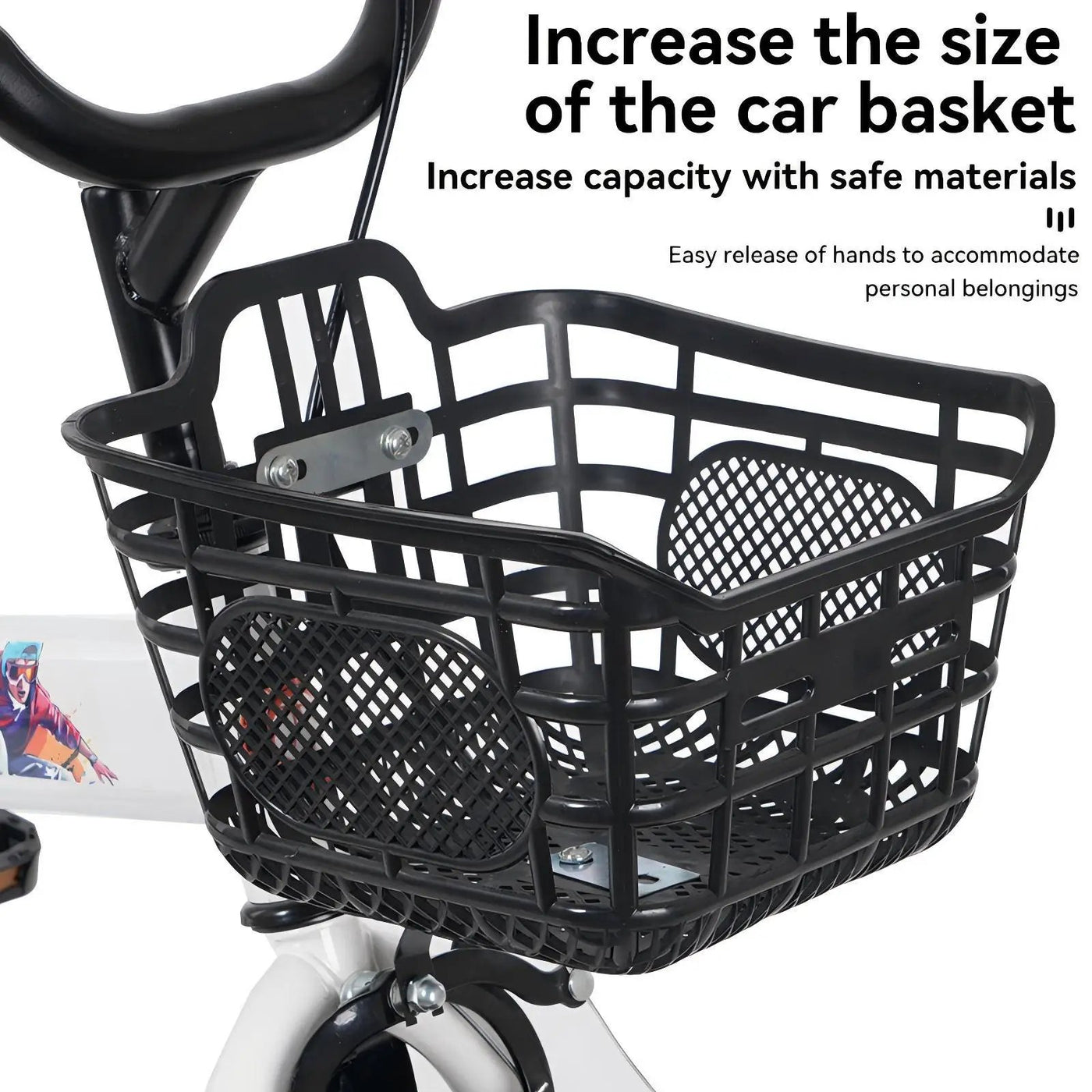 Fkznpj - 18" Sporty Kids Bike With Training Wheels And Stand Adjustable Saddle Suitable For Boys And Girls Aged 5 - 10 Years Tall Height 39 - 49" Available In A Variety Of Colors by HouseOfZazla