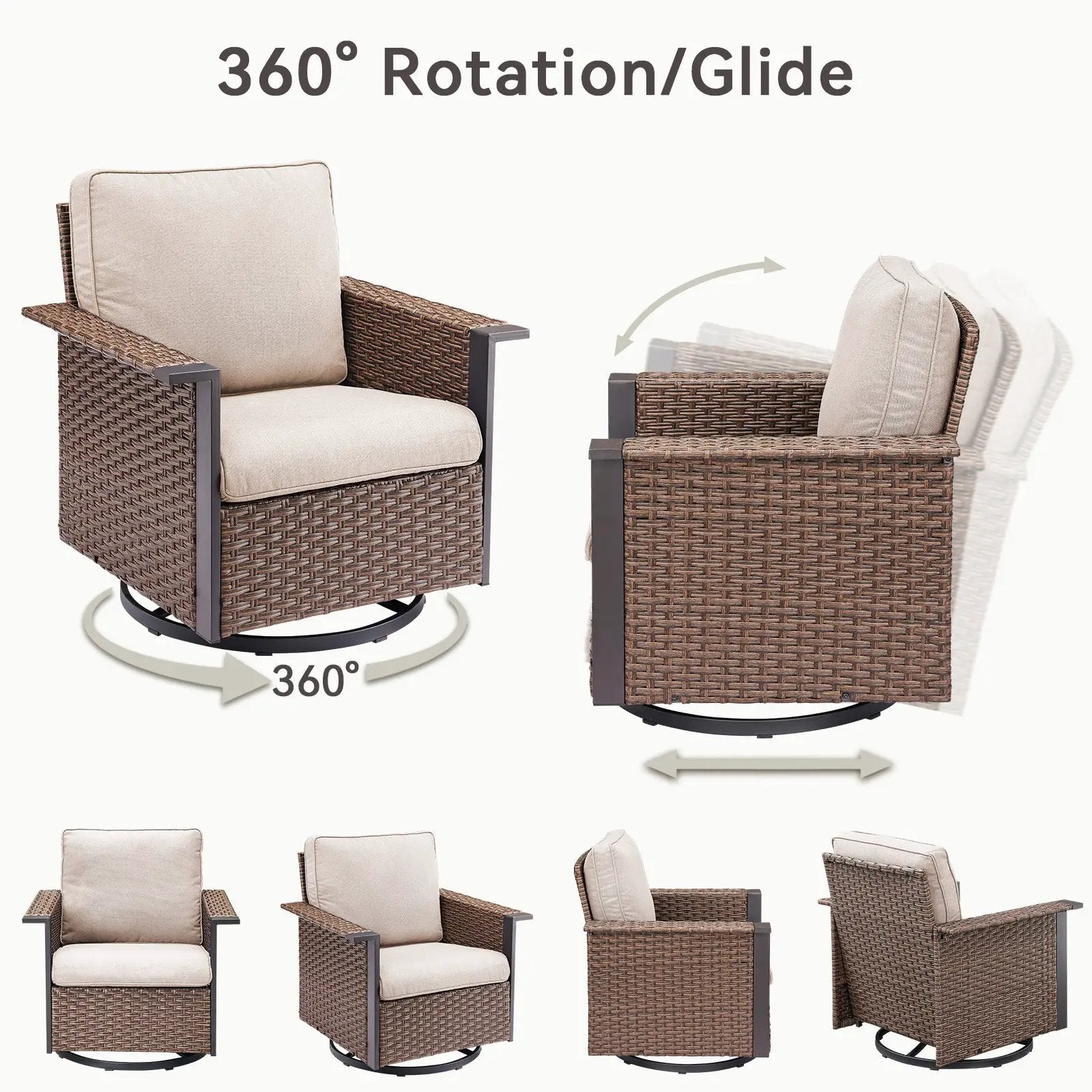 Outdoor Swivel Rocking Chairs by HouseOfZazla