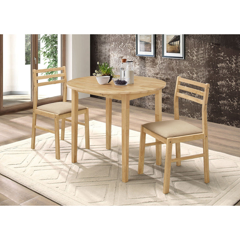 3 Piece Dining Set With Drop Leaf Table And Upholstered Chairs by HouseOfZazla
