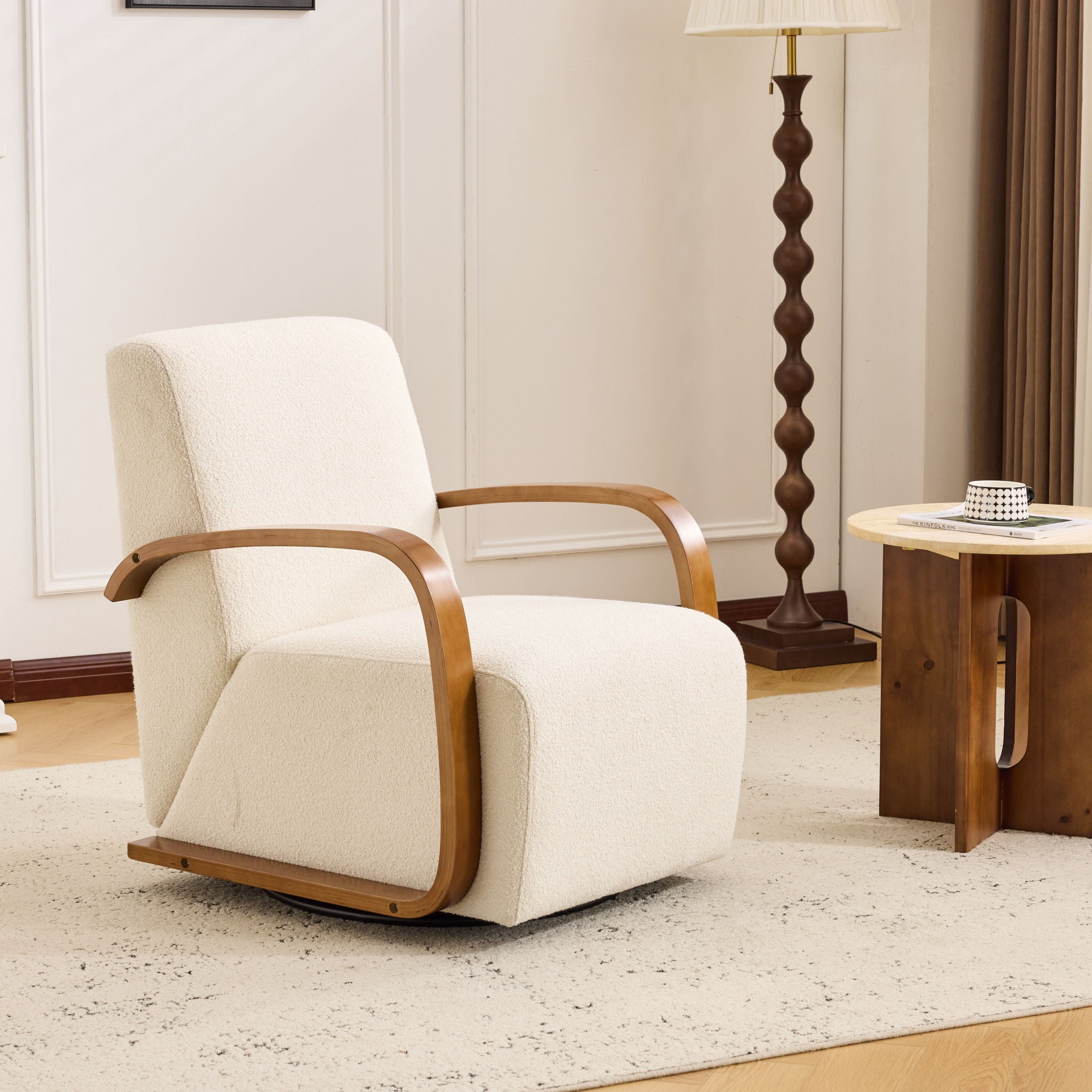 Swivel Accent Rotatable Ergonomic Single Chair For Living Room by HouseOfZazla