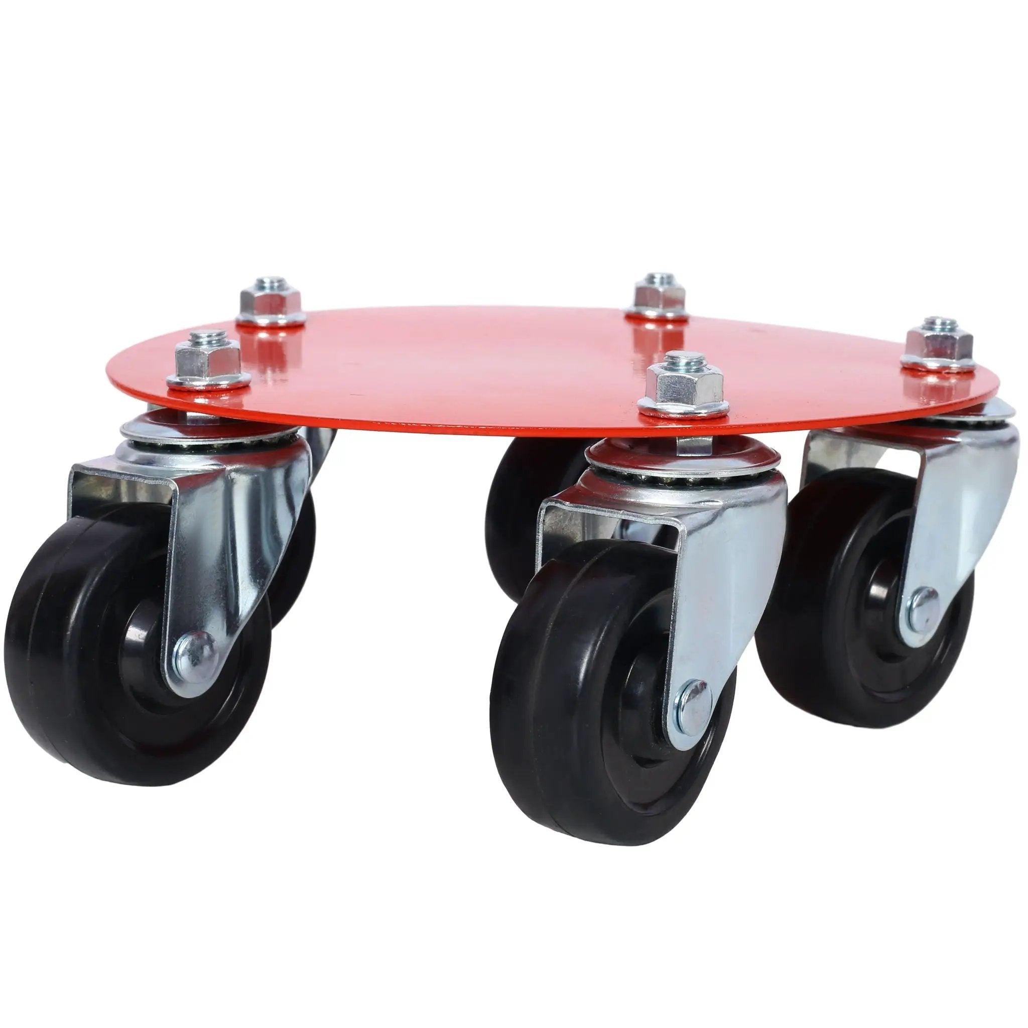 Heavy Duty Snowmobile Dolly V Slide With 2.5" Swivel Casters, Rubber Pad, 1500Lbs Capacity Steel - Red by HouseOfZazla
